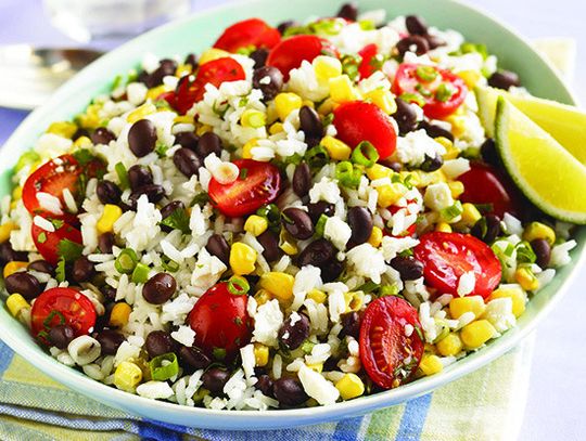 Rice is at home in salads, too