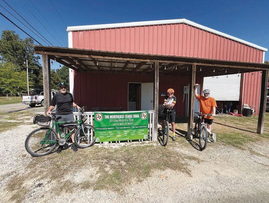 West Bowie Post photos by Derrek Pebsworth and Kelly Hughes, President of the NorthEast Texas Trail Coalition